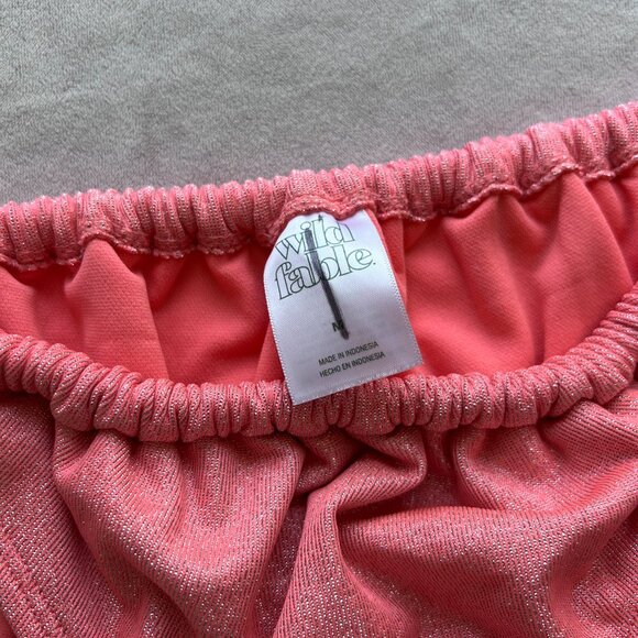 Wild Fable Shimmery Pink High Leg Side-Tie Bikini Bottom - Picture 4 of 4